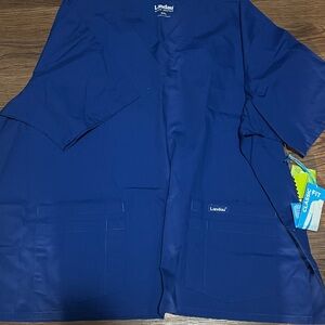 Landau Royal Blue Scrub Top